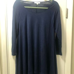 Navy Layered Cotton Tunic